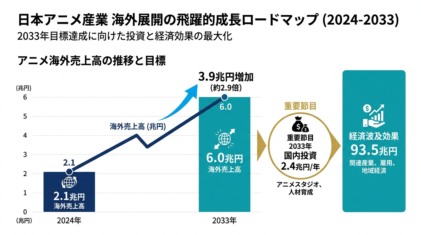 日本アニメ産業 海外展開の飛躍的成長ロードマップ（2024-2033）